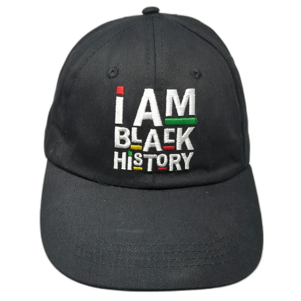 Indent Baseball Cap One Size I Am Black History Red Green Yellow Strapback Hat